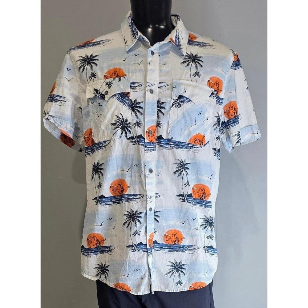 True Religion Brand Jeans Hawaiian Camp Shirt – Men's 3XL